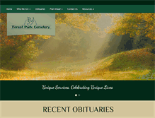 Tablet Screenshot of forestparkcemetery.com